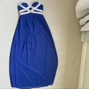 Full length formal strapless gown